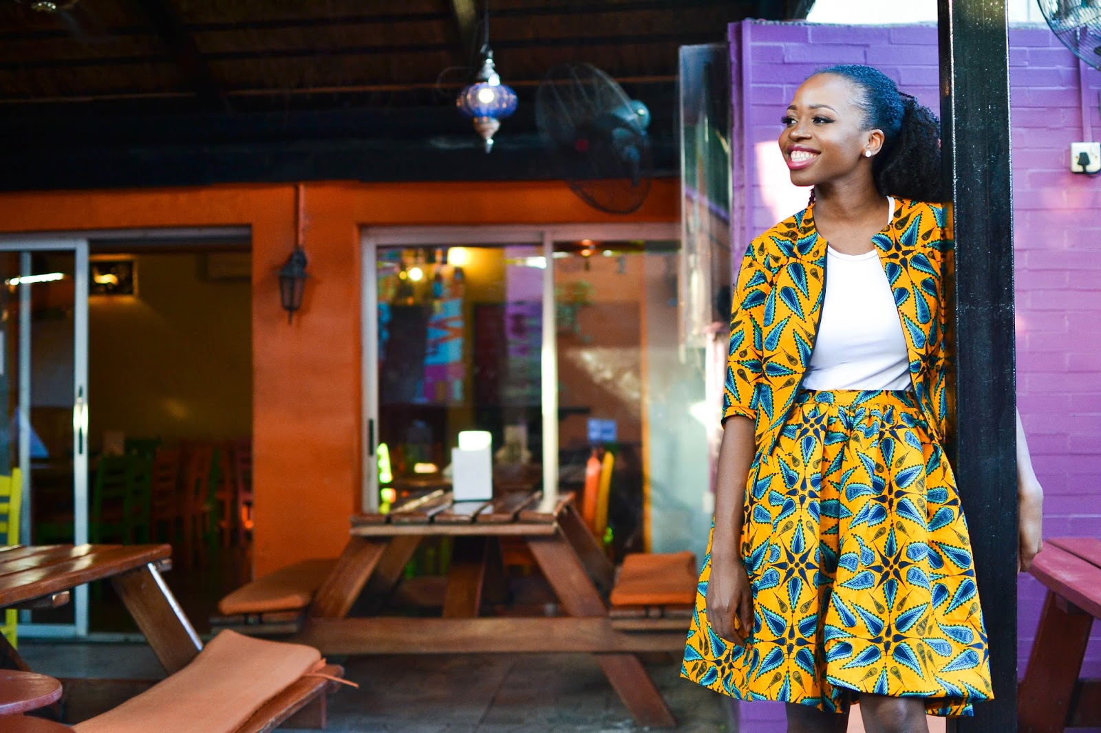 A Yellow Ankara Skirt Jacket Set Tuke s Quest